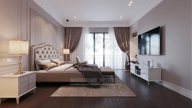 Mẫu tap đầu giường phong cách tân cổ điển sẽ làm nên sự đẹp cho phòng ngủ của bạn.