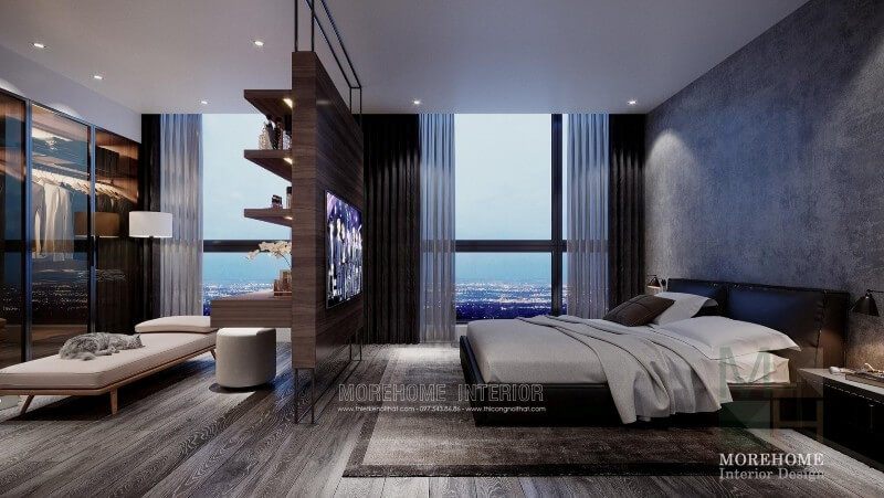 .
Để có một không gian riêng tư thoải mái và sang trọng sau một ngày làm việc mệt mỏi, hãy thiết kế nội thất phòng ngủ master của chung cư của bạn.