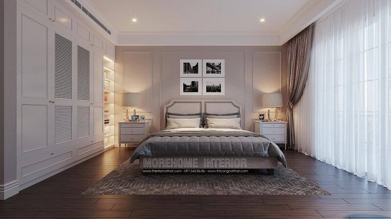 rãi và thoáng đãng
Mẫu thiết kế nội thất phòng ngủ mang lại cảm giác rộng rãi và thoải mái.